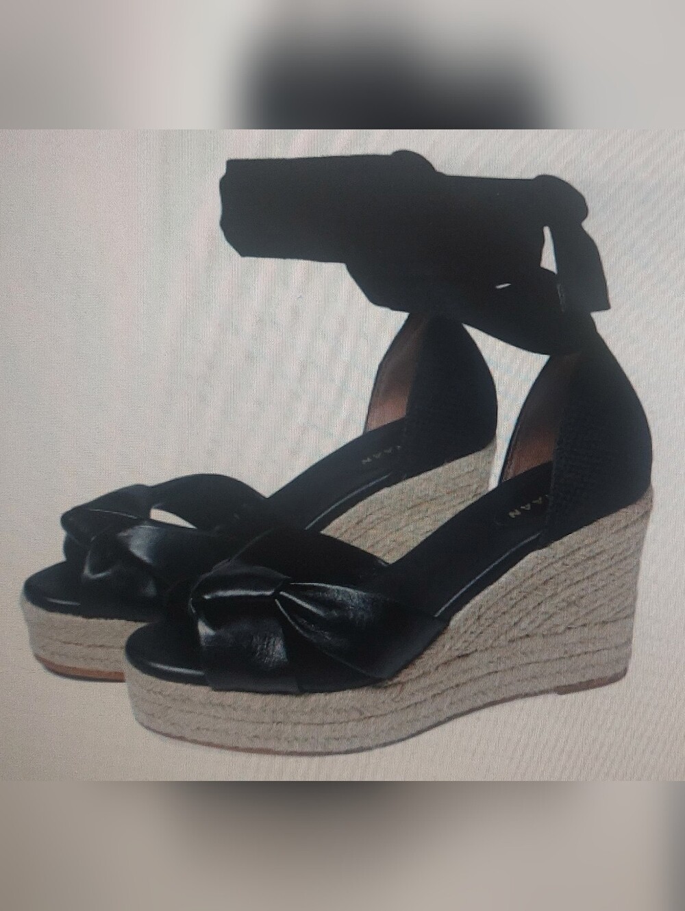 Cole Haan Hampton Ankle Tie, Peep Toe D'orsay Wedge Espadrille.
